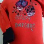 Ruffled Onesie Skull Art Gl..