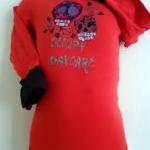 Ruffled Onesie Skull Art Gl..