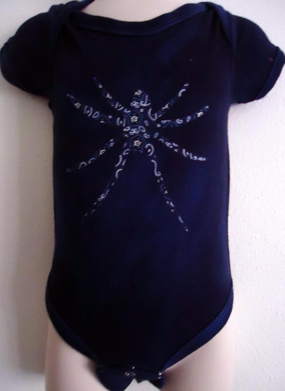 Handmade Spider Onesie Unisex Size 3 to 6 Months