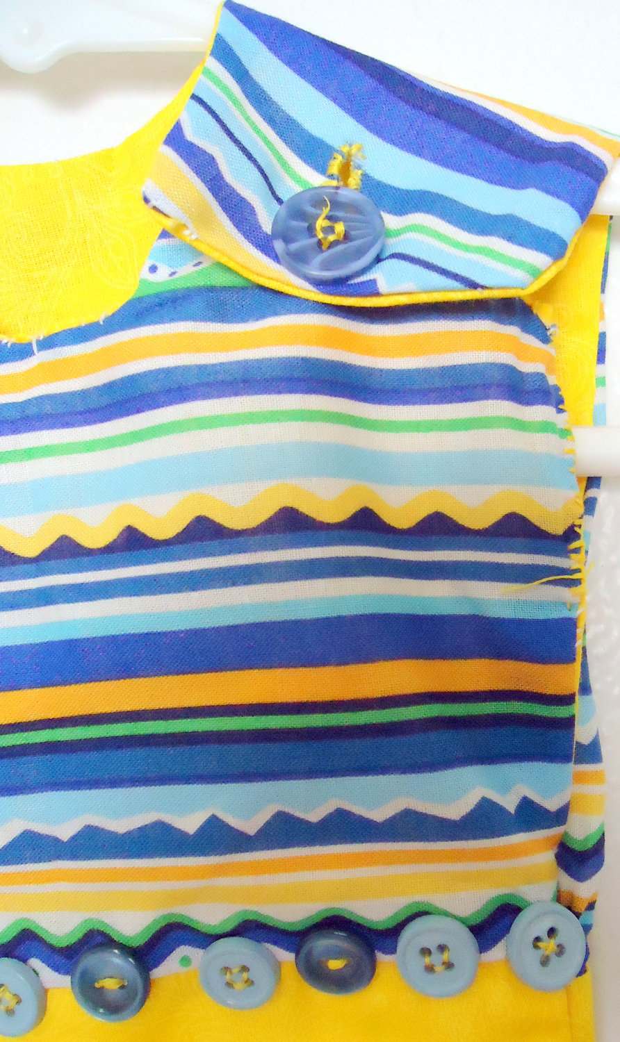 FUNNY Boy Romper With Asymetrical Neckline HANDMADE