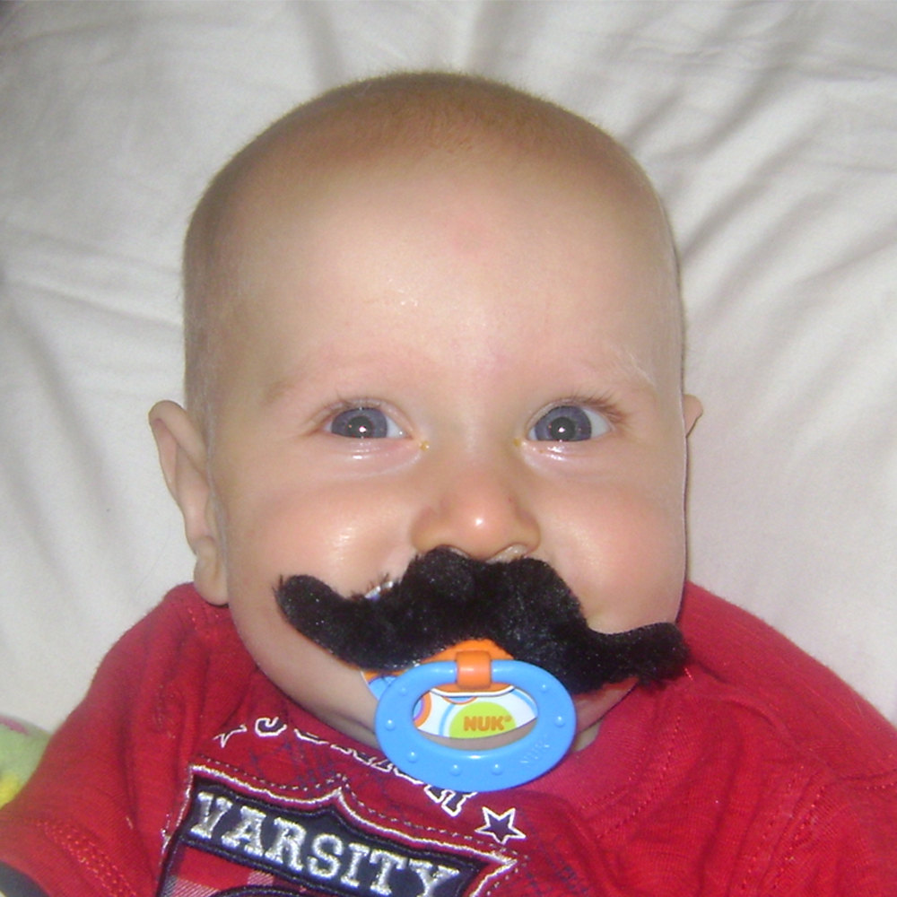 Mustache Boy Pacifier COWBOY Style