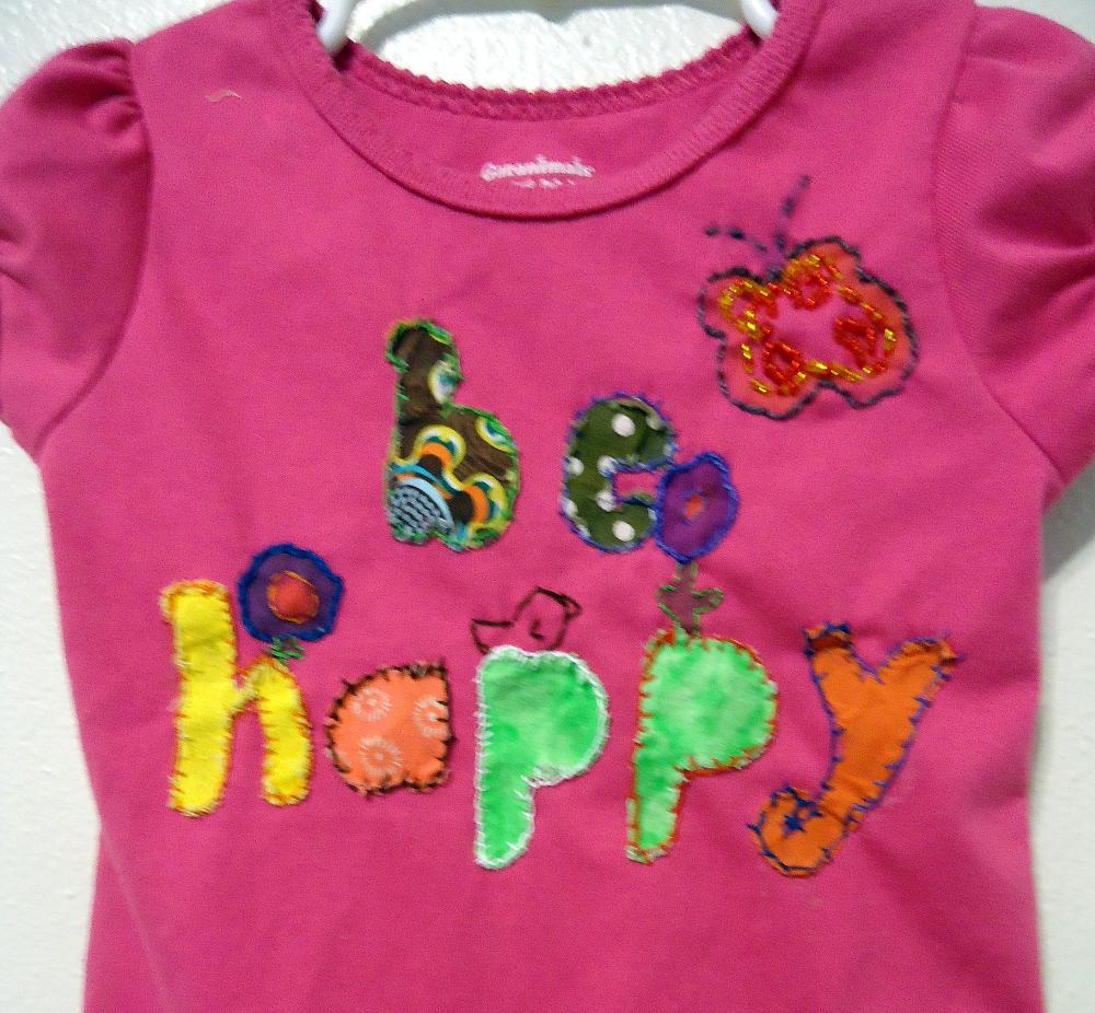 Upcycled Toddler Shirt Hand Embroidered With Matching Leggings