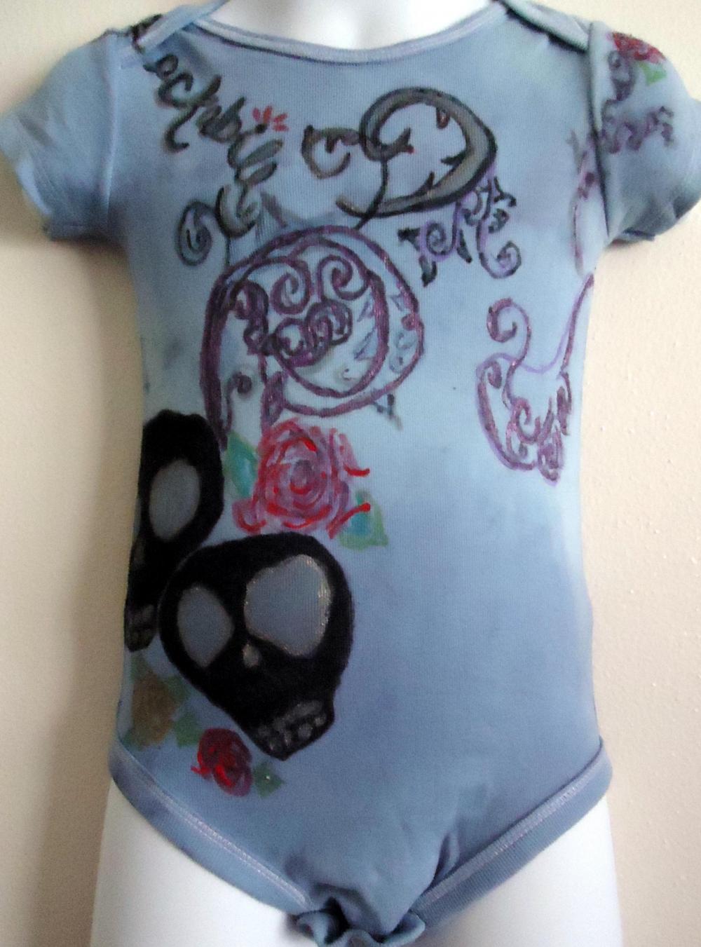 Rockabilly OOAK Onesie Unisex