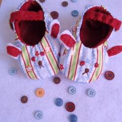 Bunny Fabric Shoes Handmade For Baby