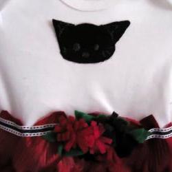Handmade Infant Dress Embellished With Rose Petals Sizes 0 to 12 Months
