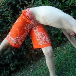 Bandana Pants Neon Orange Sizes 2T to 6T Unisex