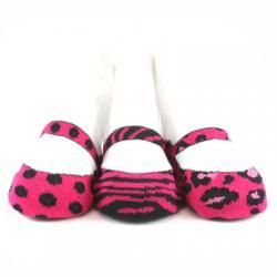 Punk Rock Socks Non Slip Pink And Black